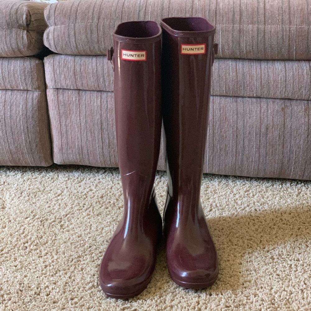 Plum Tall Hunter Boots